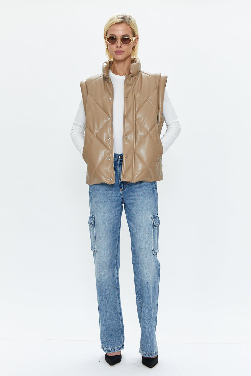 Denim on sale puffer vest