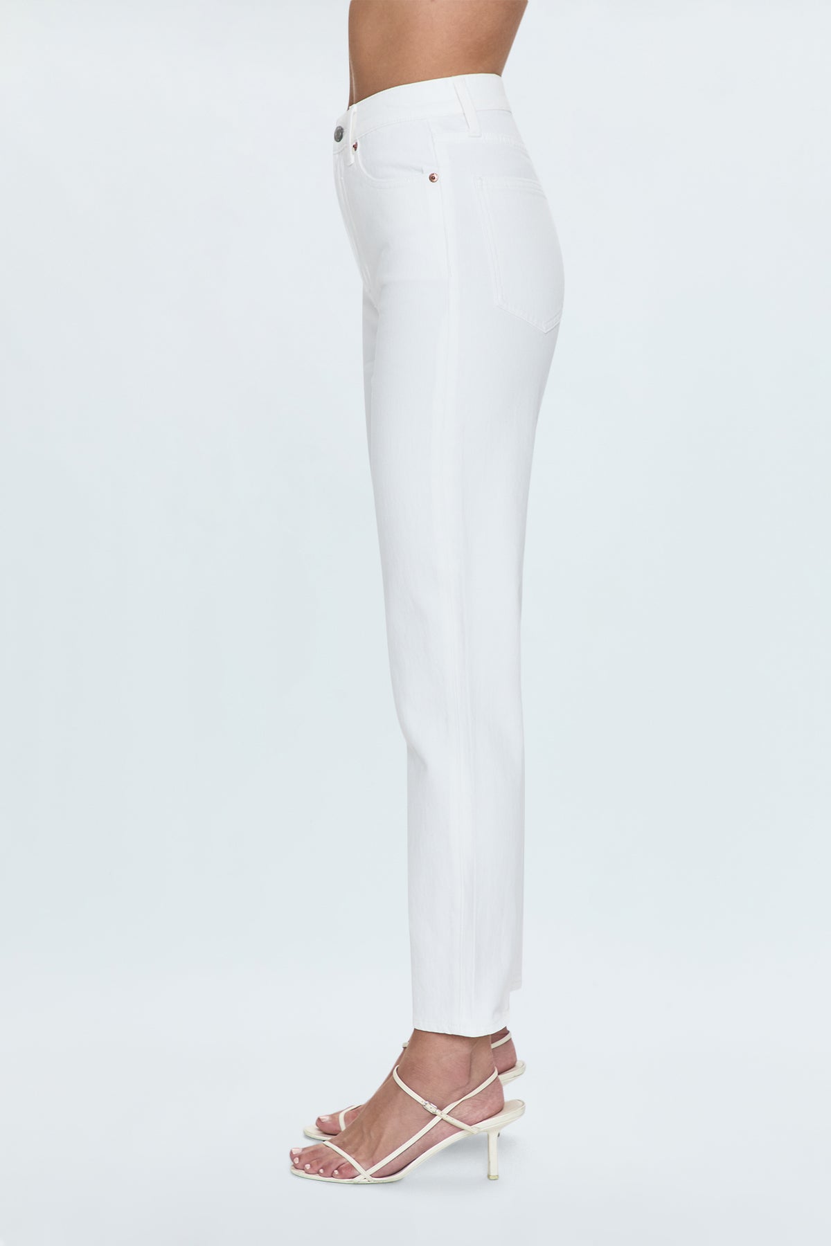 Bri High Rise Slim Straight Jean - Antique White