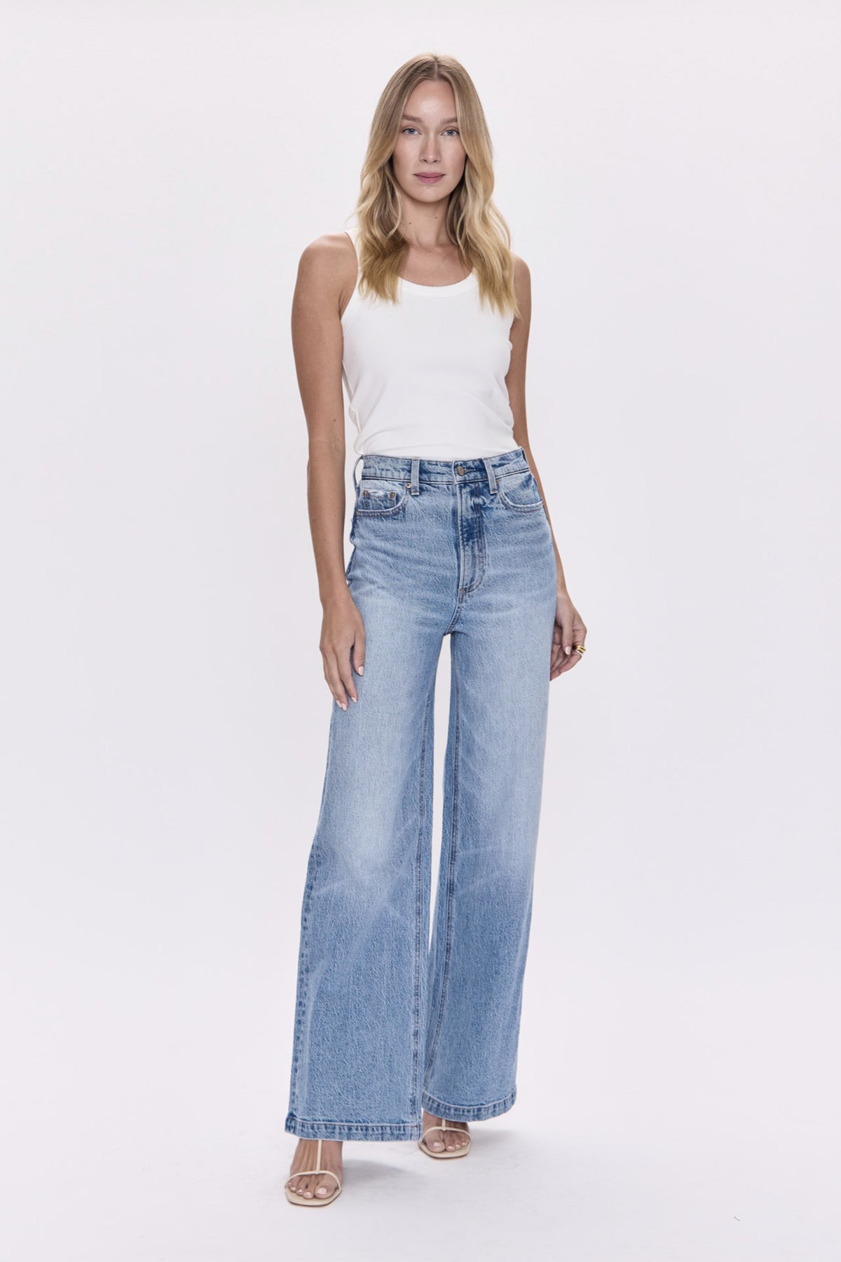 PETITE Lana High Rise Ultra Wide Leg Jean - Break