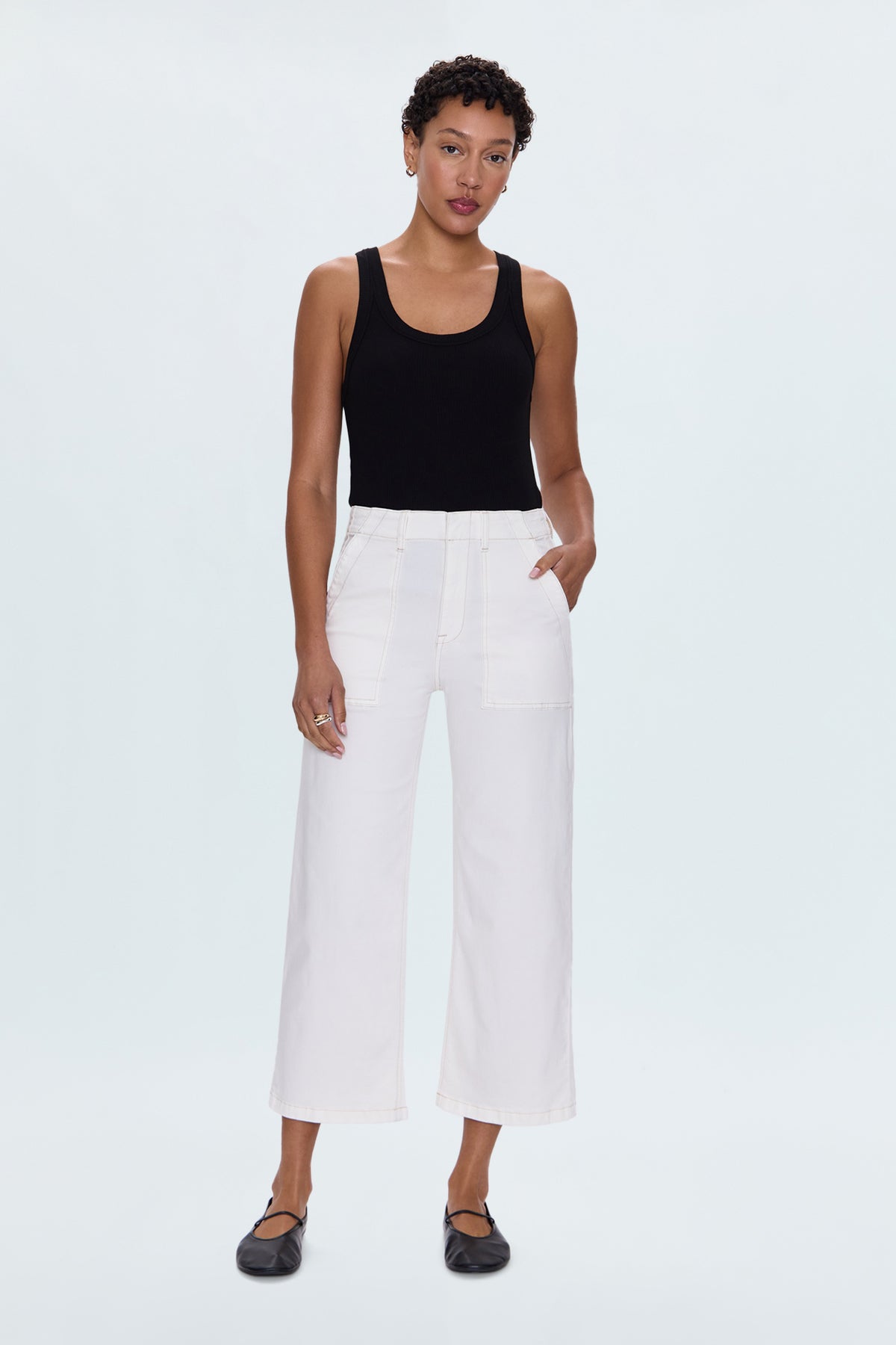 Sophia Wide Leg Pant - Le Blanc