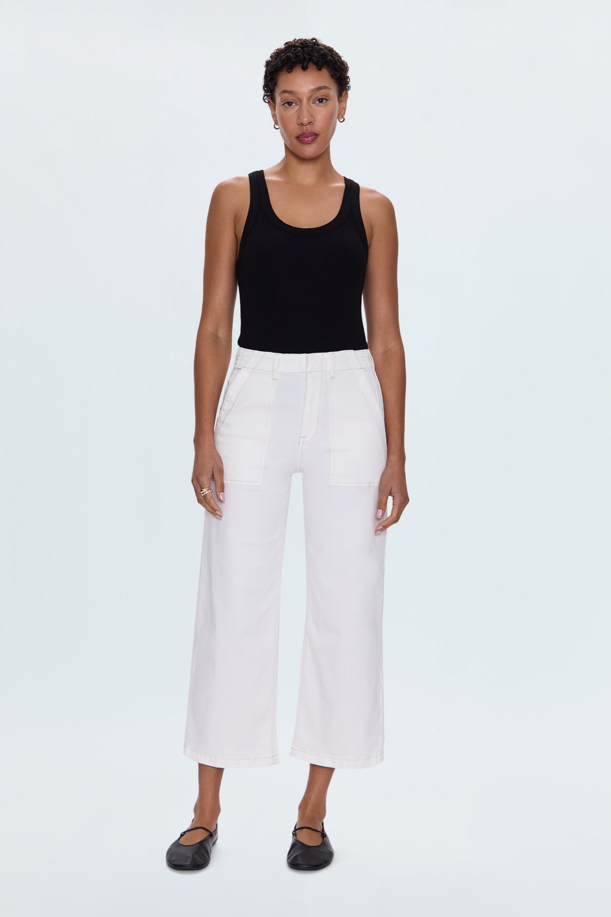 Sophia Wide Leg Pant - Le Blanc