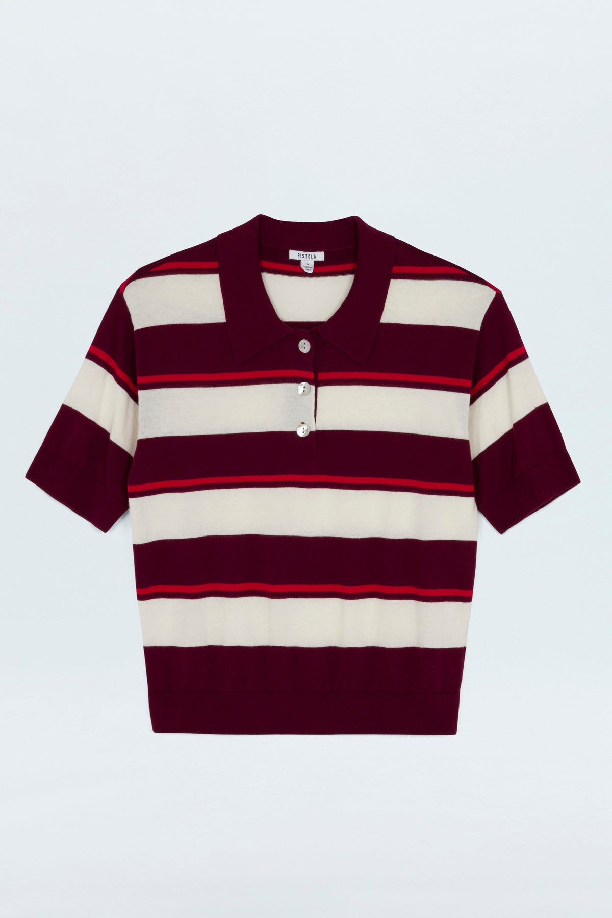 Drea Polo - Ruby Sangria Stripe