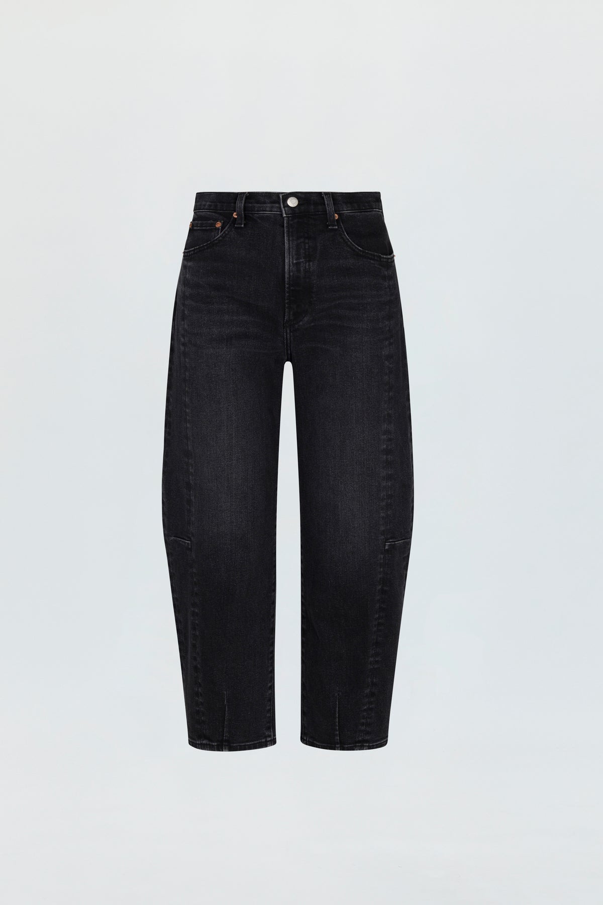 Eli High Rise Barrel Jean - Dark Midnight