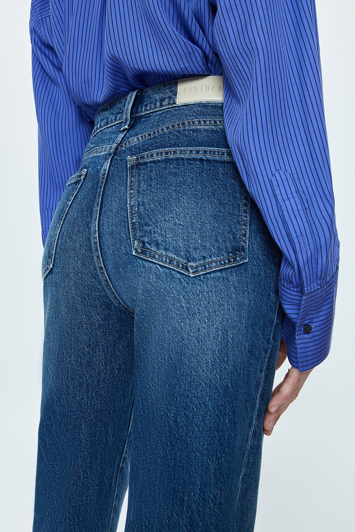 Cassie Super High Rise Straight Jean - Palladium