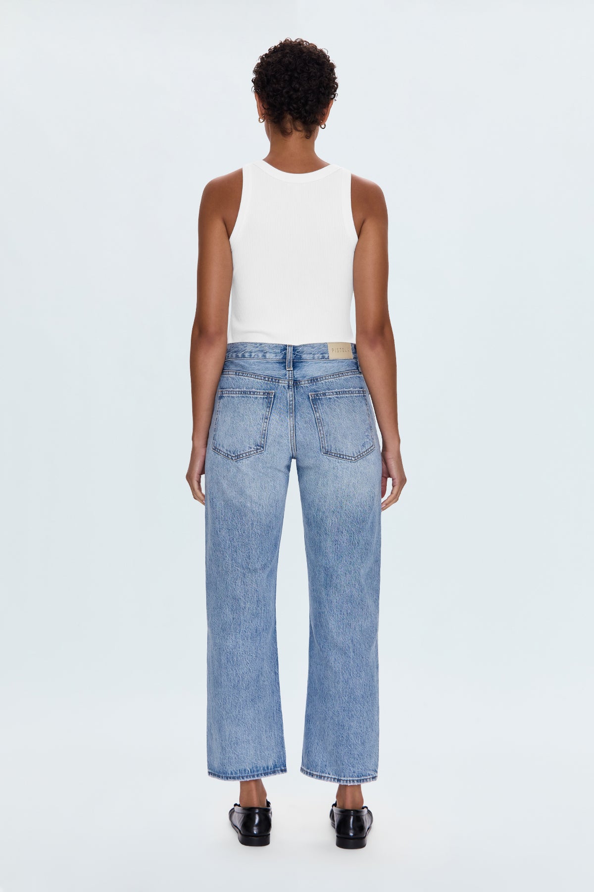 Lexi Mid Rise Bowed Straight Jean - Bowie