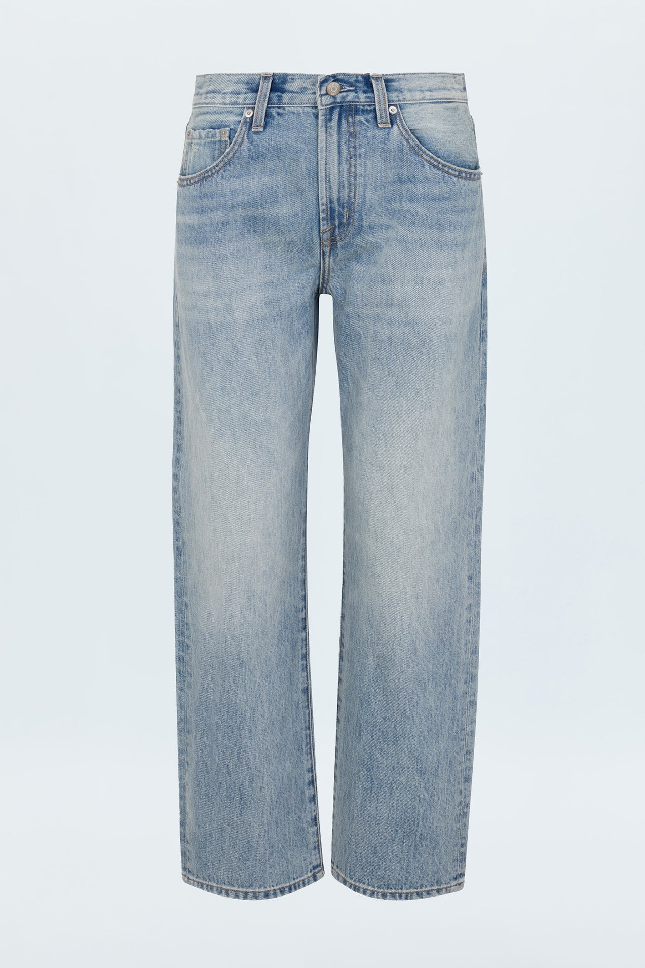 Lexi Mid Rise Bowed Straight Jean - Bowie