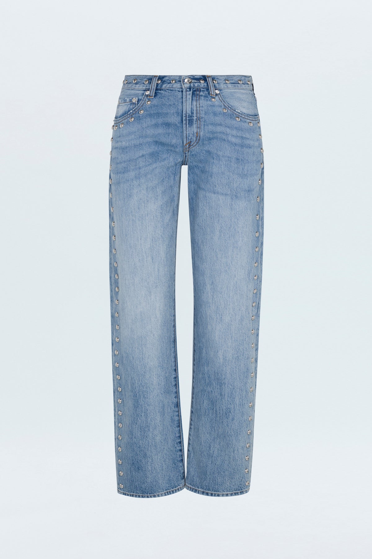 Lexi Mid Rise Bowed Straight Jean - Satellite