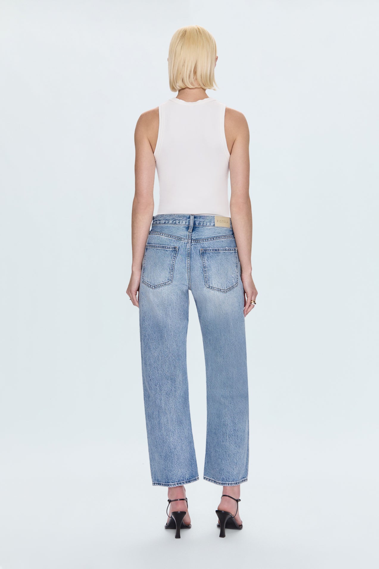 Lexi Mid Rise Bowed Straight Jean - Bowie