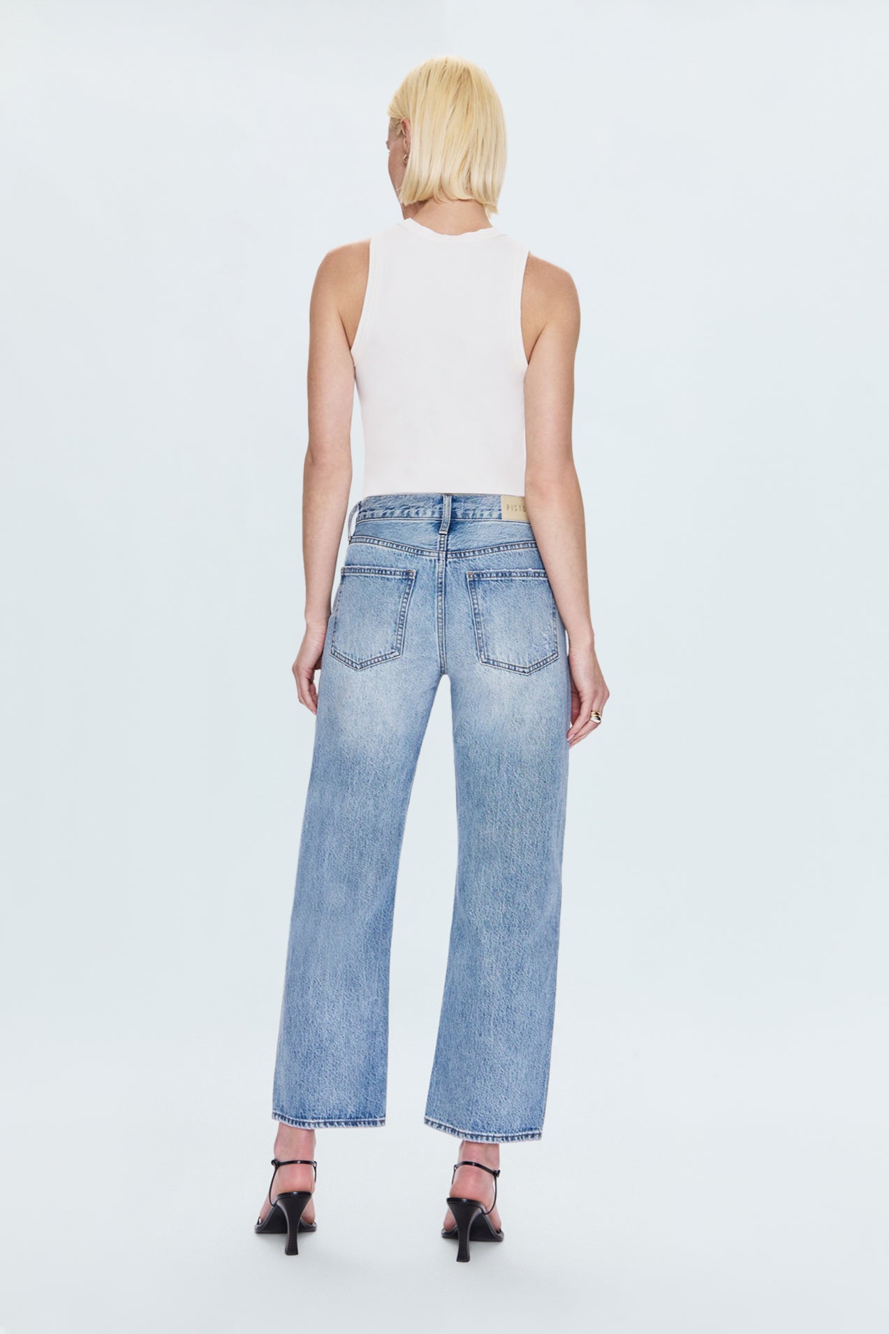 Lexi Mid Rise Bowed Straight Jean - Bowie