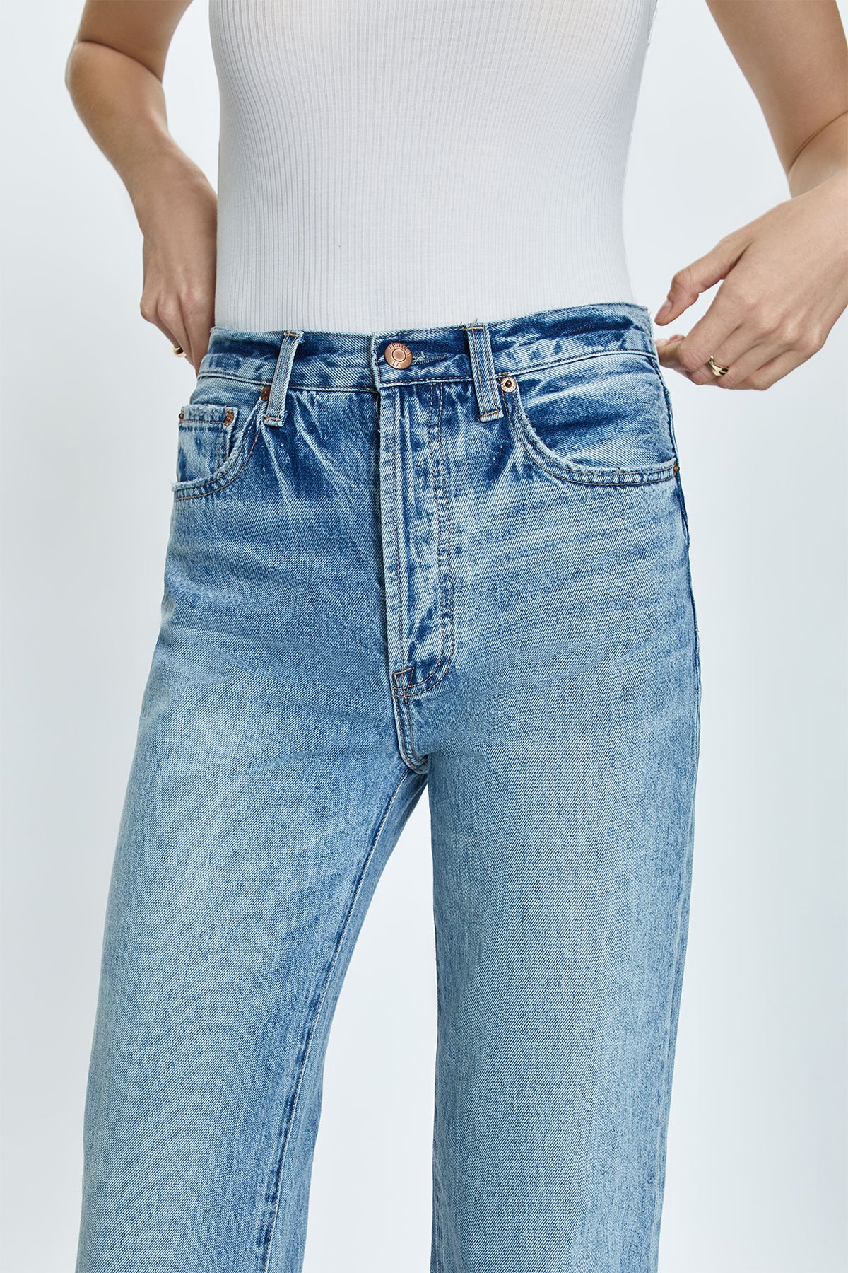 Cassie Super High Rise Straight Jean - Bramble