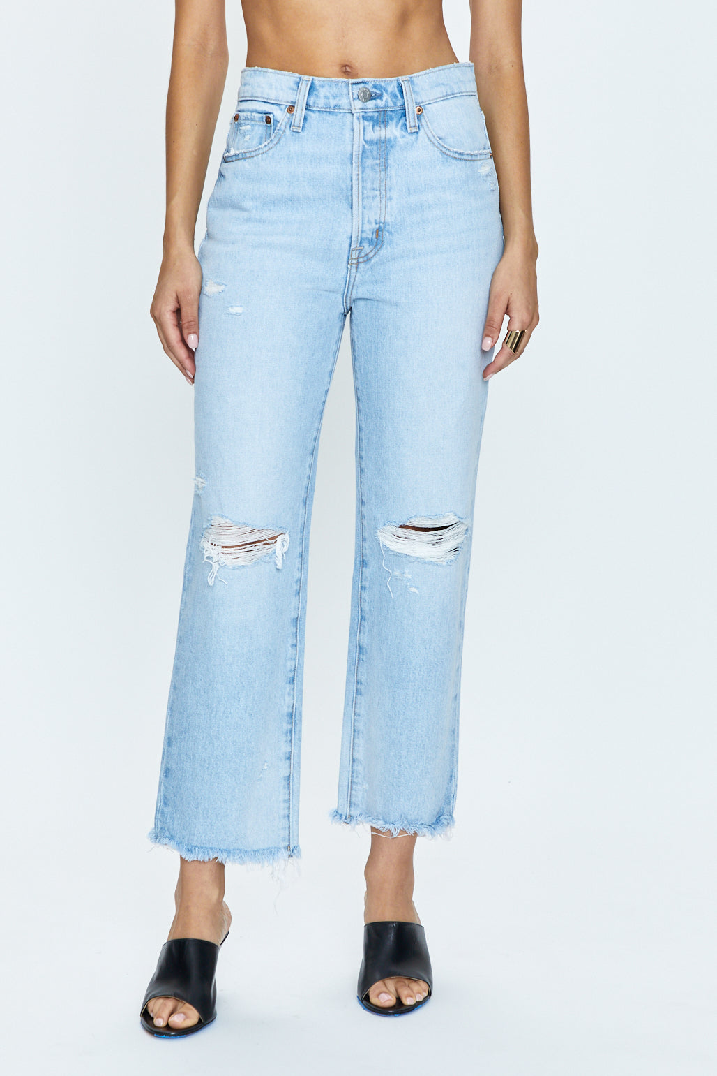 Cassie High Rise Straight - Daytrip Distressed