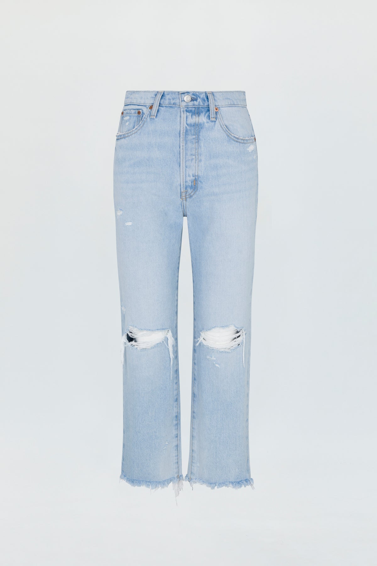 Cassie High Rise Straight - Daytrip Distressed