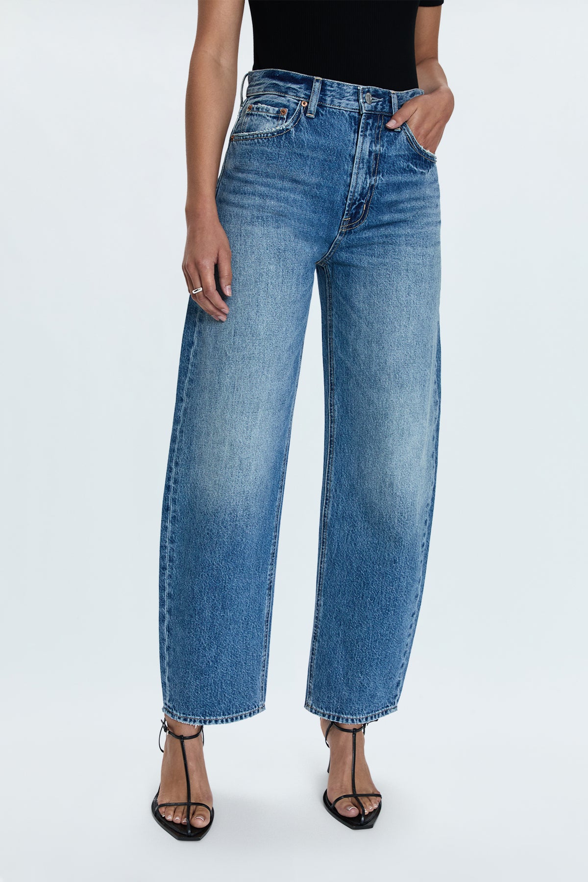 Wes High Rise Barrel Jean - Spectacle