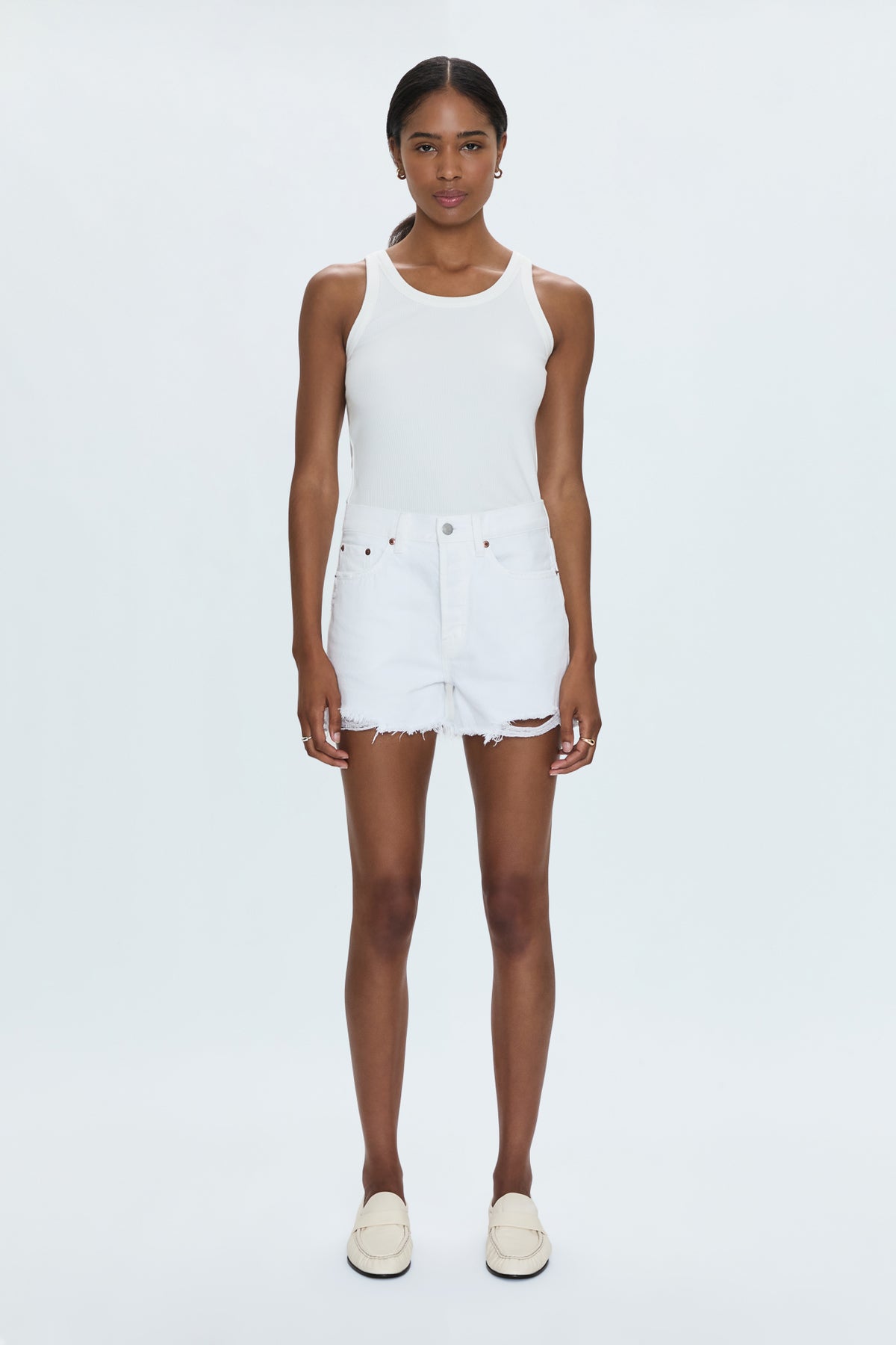 Nova High Rise Short - Luxe White Vintage