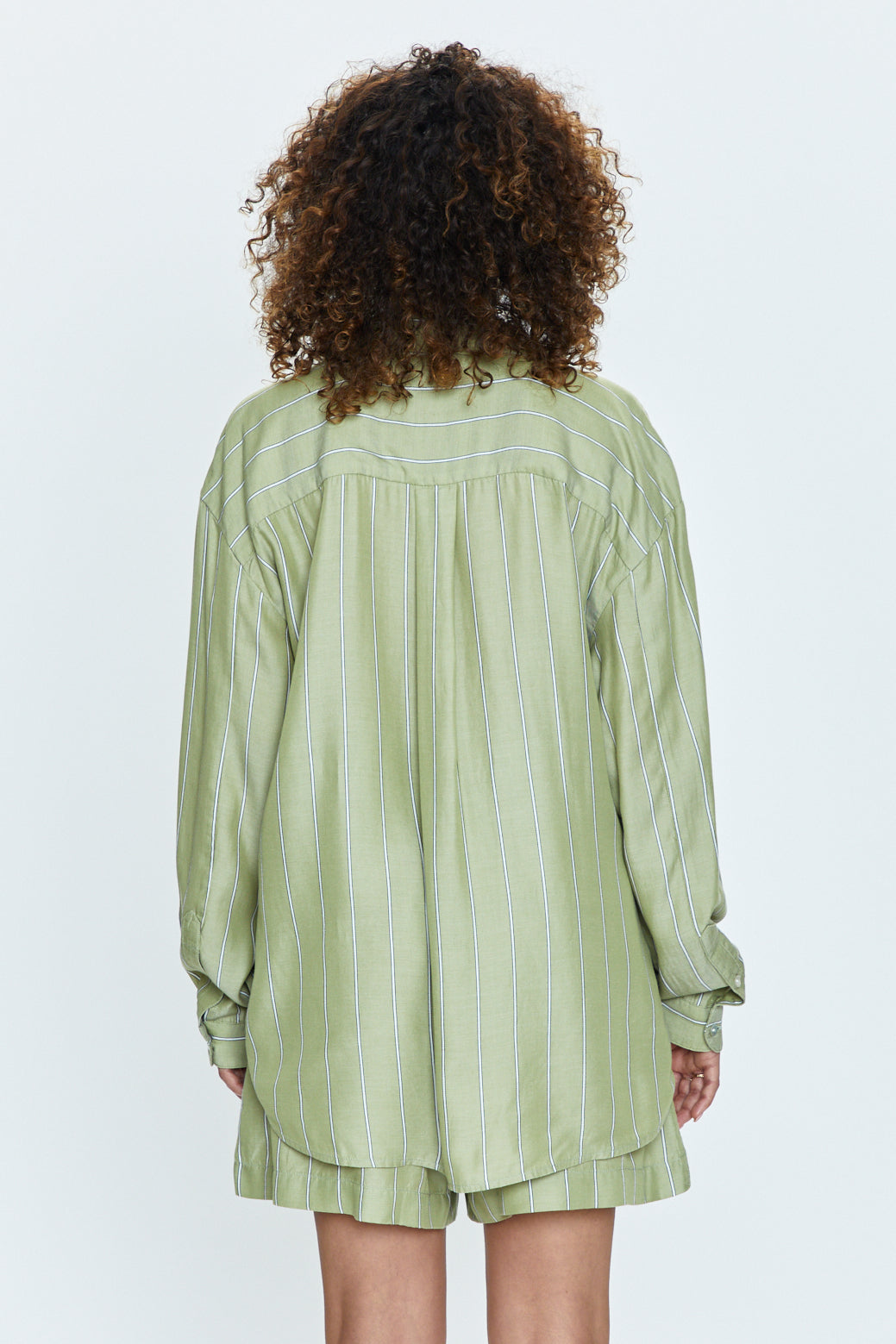 Irene Shirt - Sage Stripe