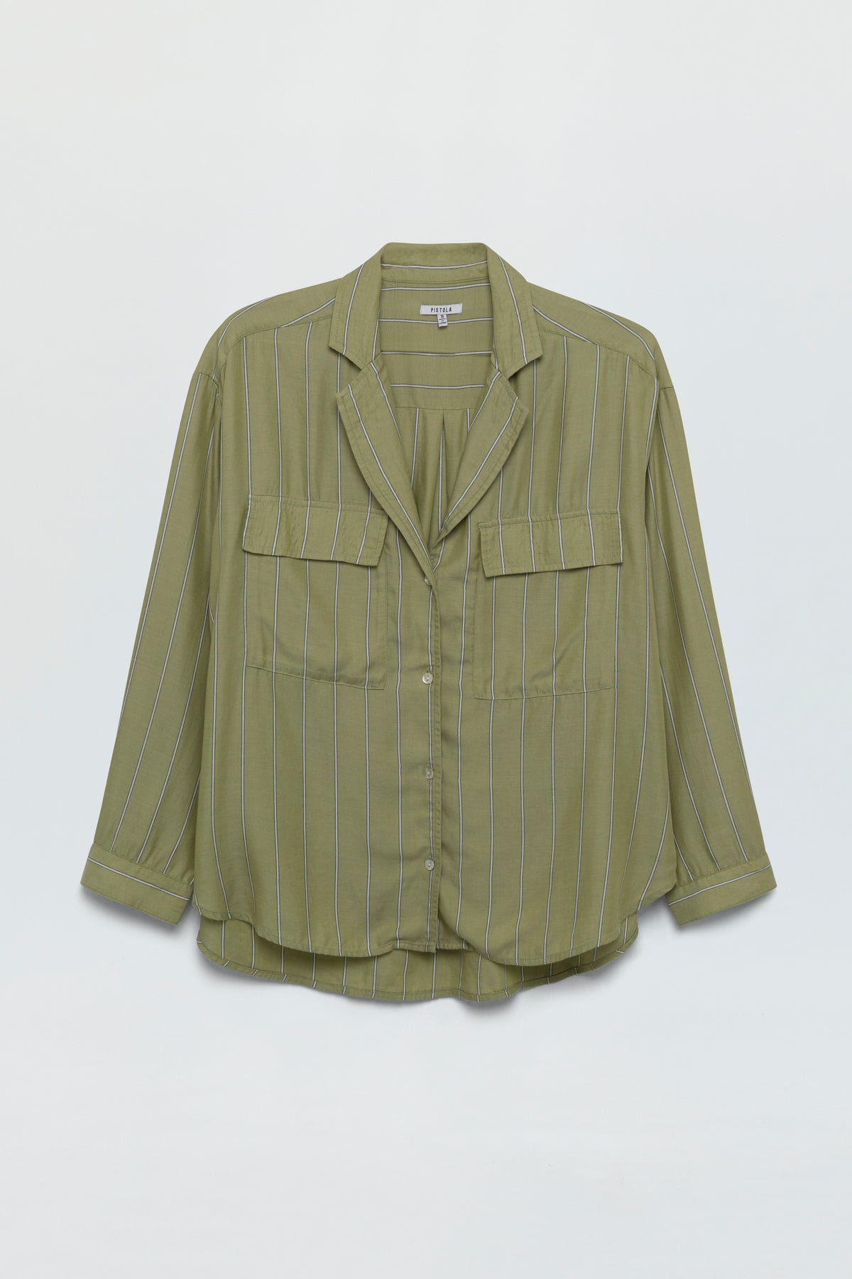 Irene Shirt - Sage Stripe