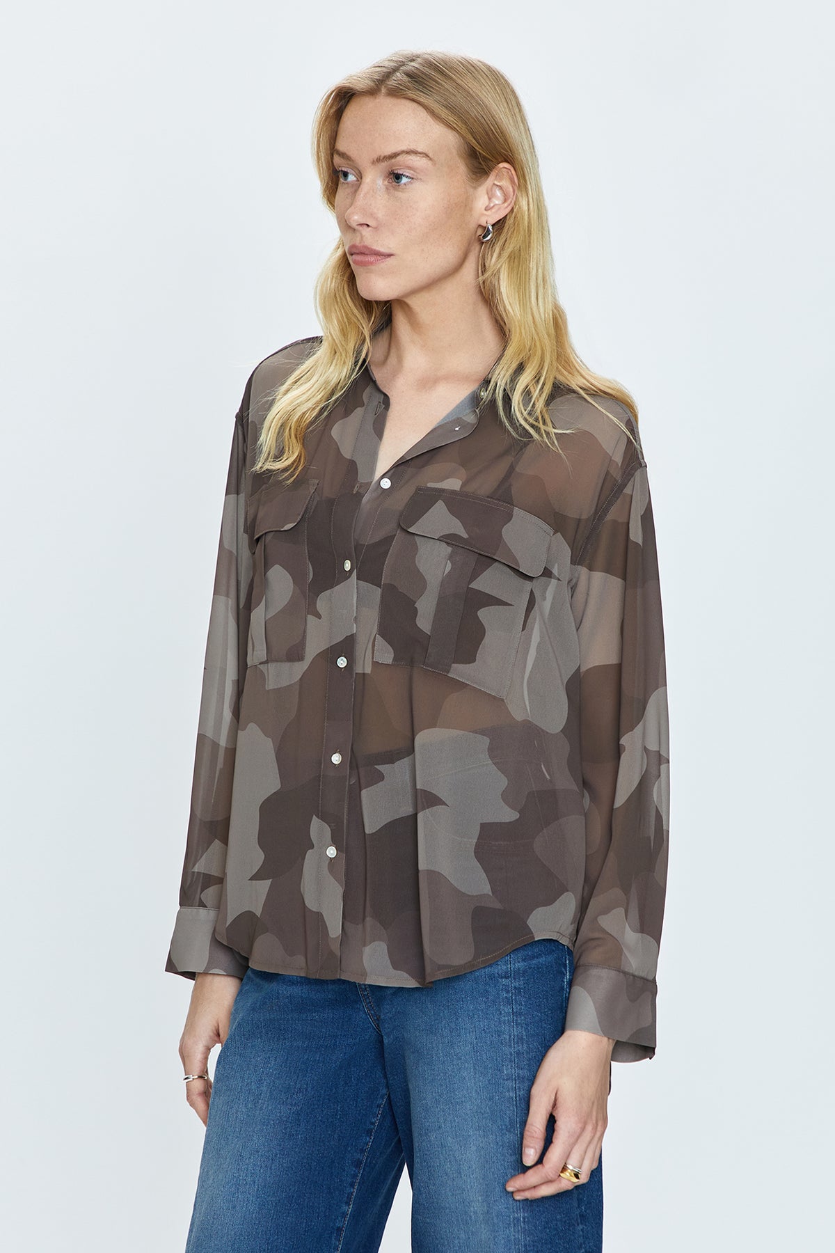 Reese Sheer Shirt - Camo