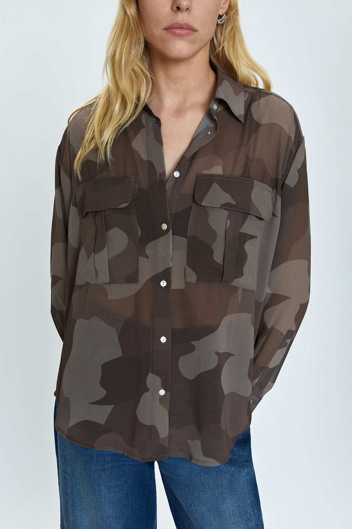 Reese Sheer Shirt - Camo