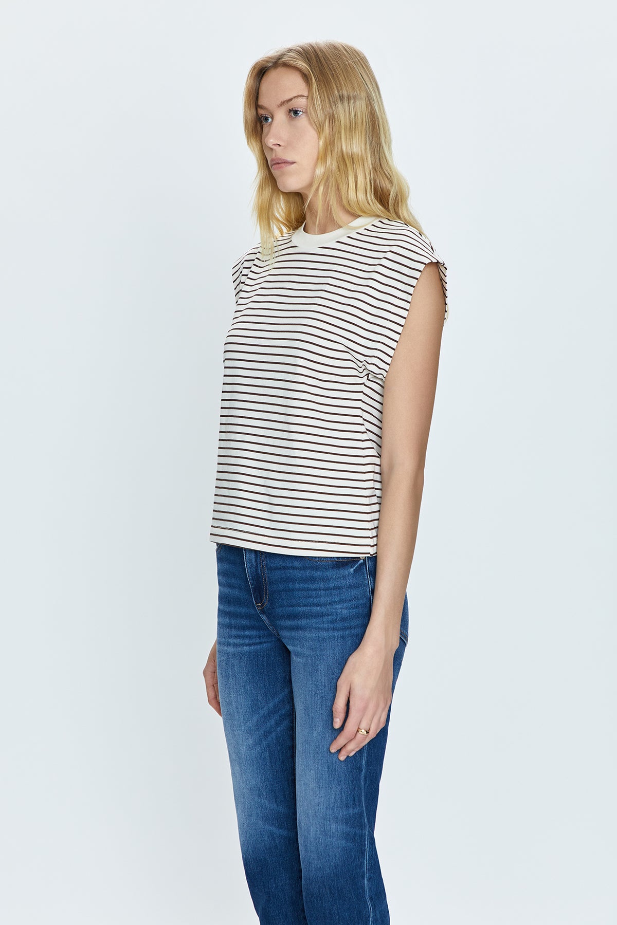 Marina Tee - Chestnut Stripe