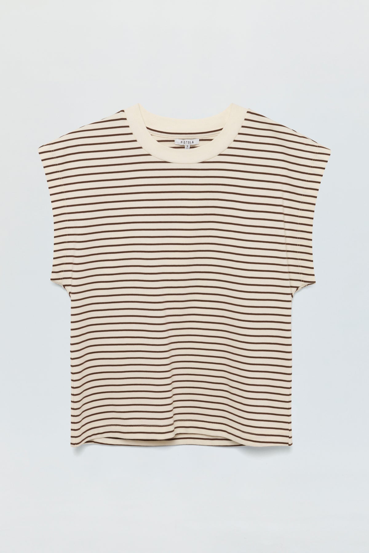 Marina Tee - Chestnut Stripe