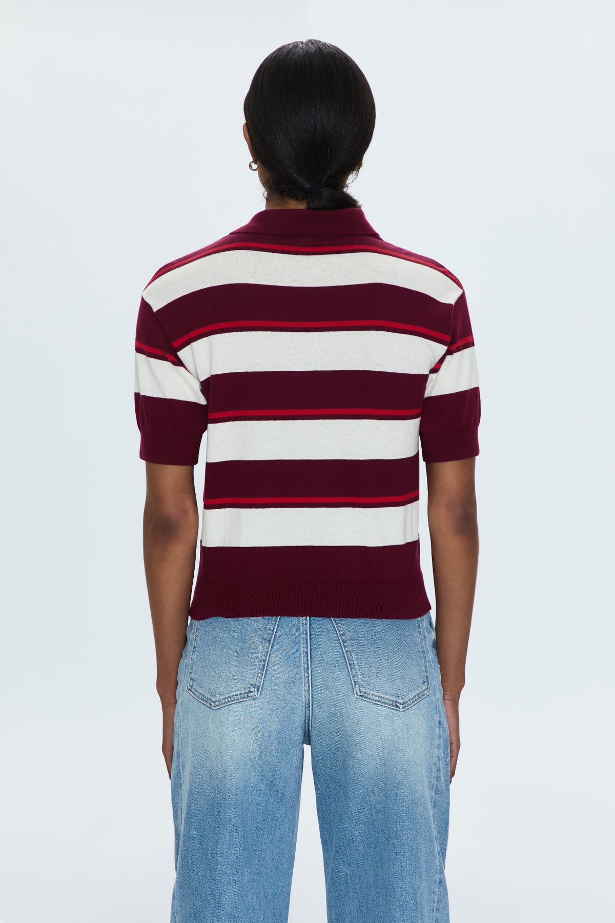 Drea Polo - Ruby Sangria Stripe