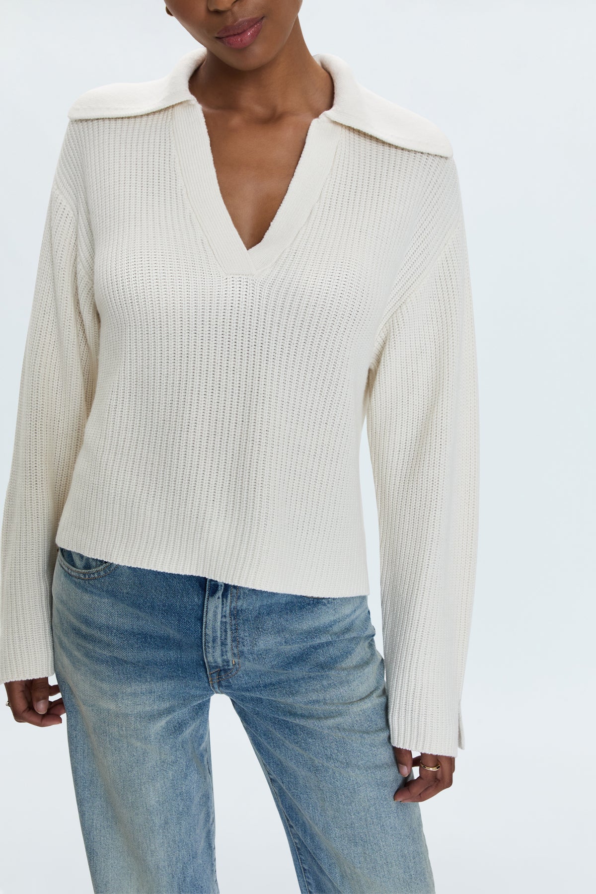 Darcy Big Collar Sweater - Shell