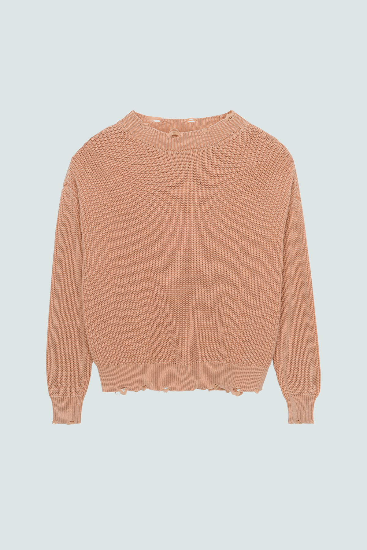 Eva Crew Neck Sweater - Sandwashed Tan