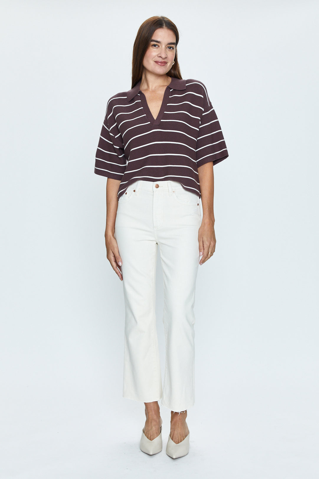 Marlow Polo - Mocha Stripe