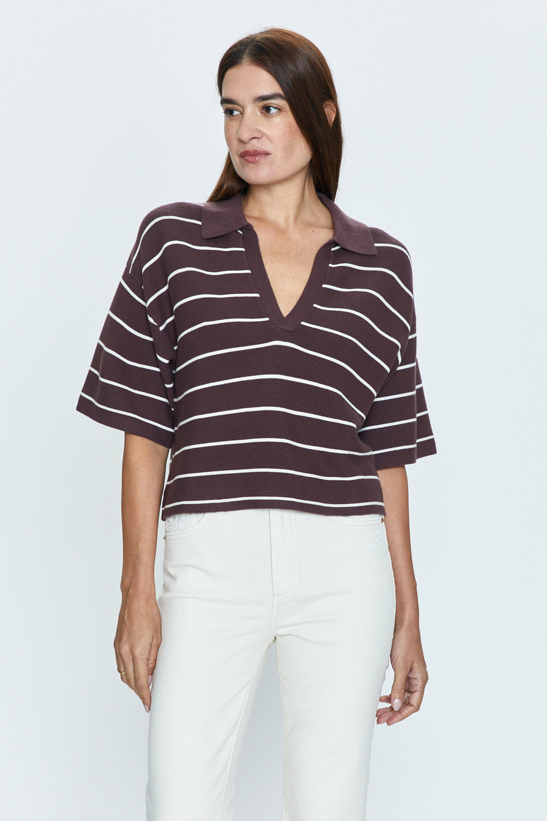 Marlow Polo - Mocha Stripe