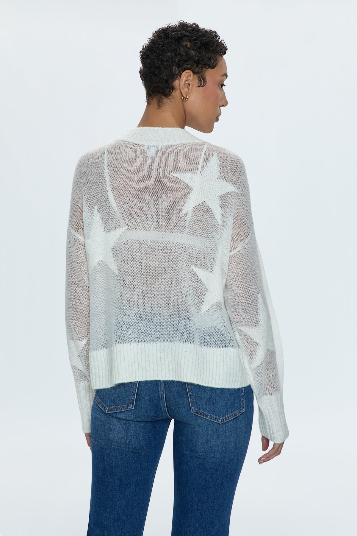 Joslyn Sheer Sweater - Ivory Star