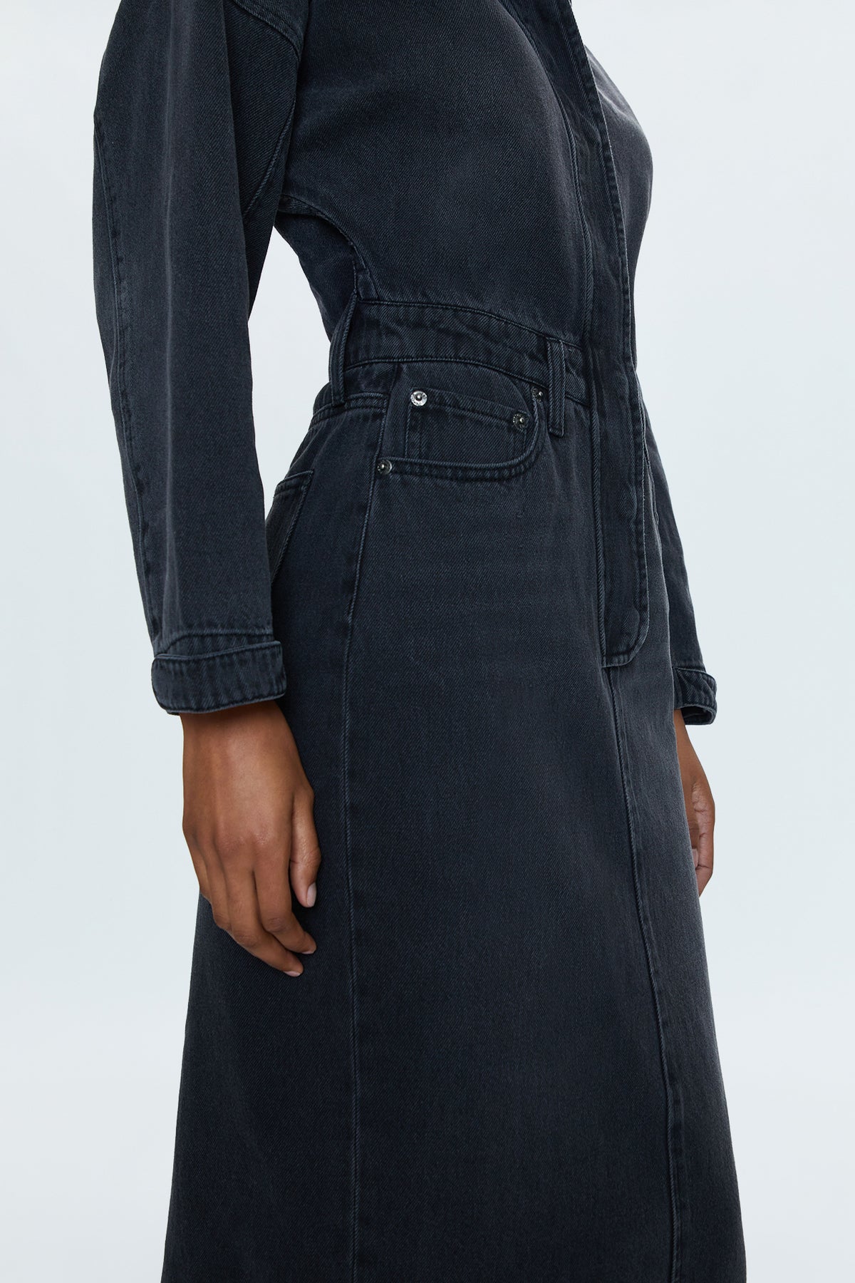 Tess Denim Midi Dress - Coupe