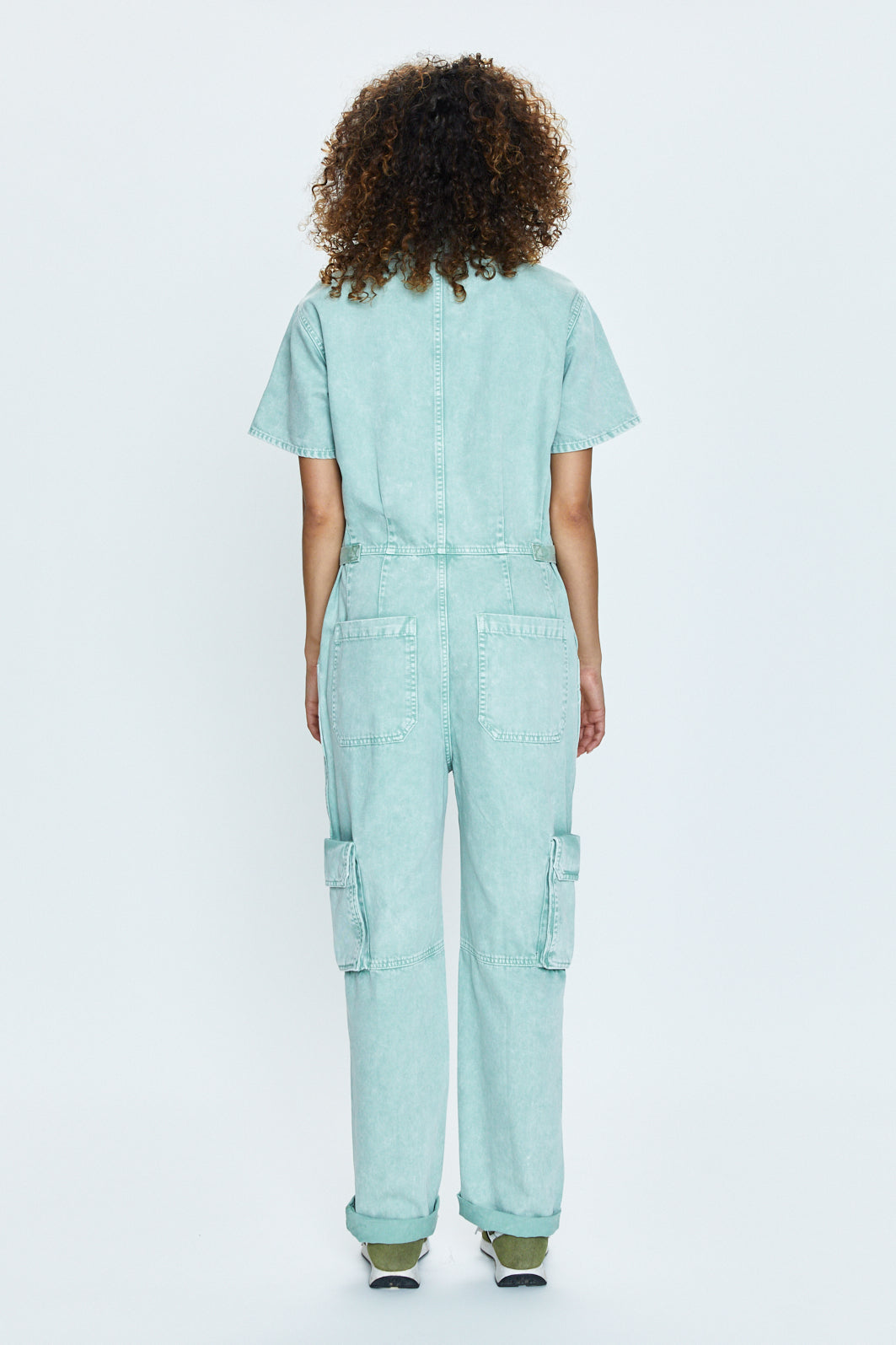 Grover Cargo Jumpsuit - Aloe Snow