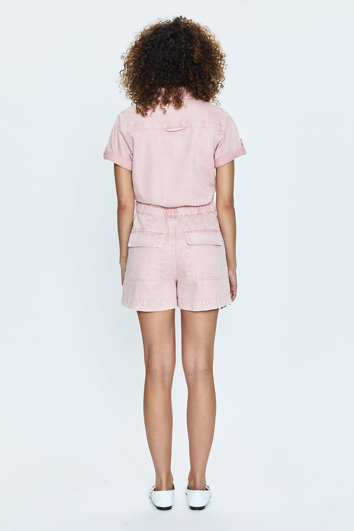 Campbell Romper - Rose Quartz