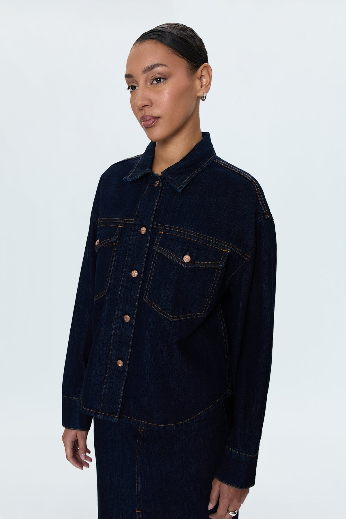 Mandy Denim Shacket - Countdown