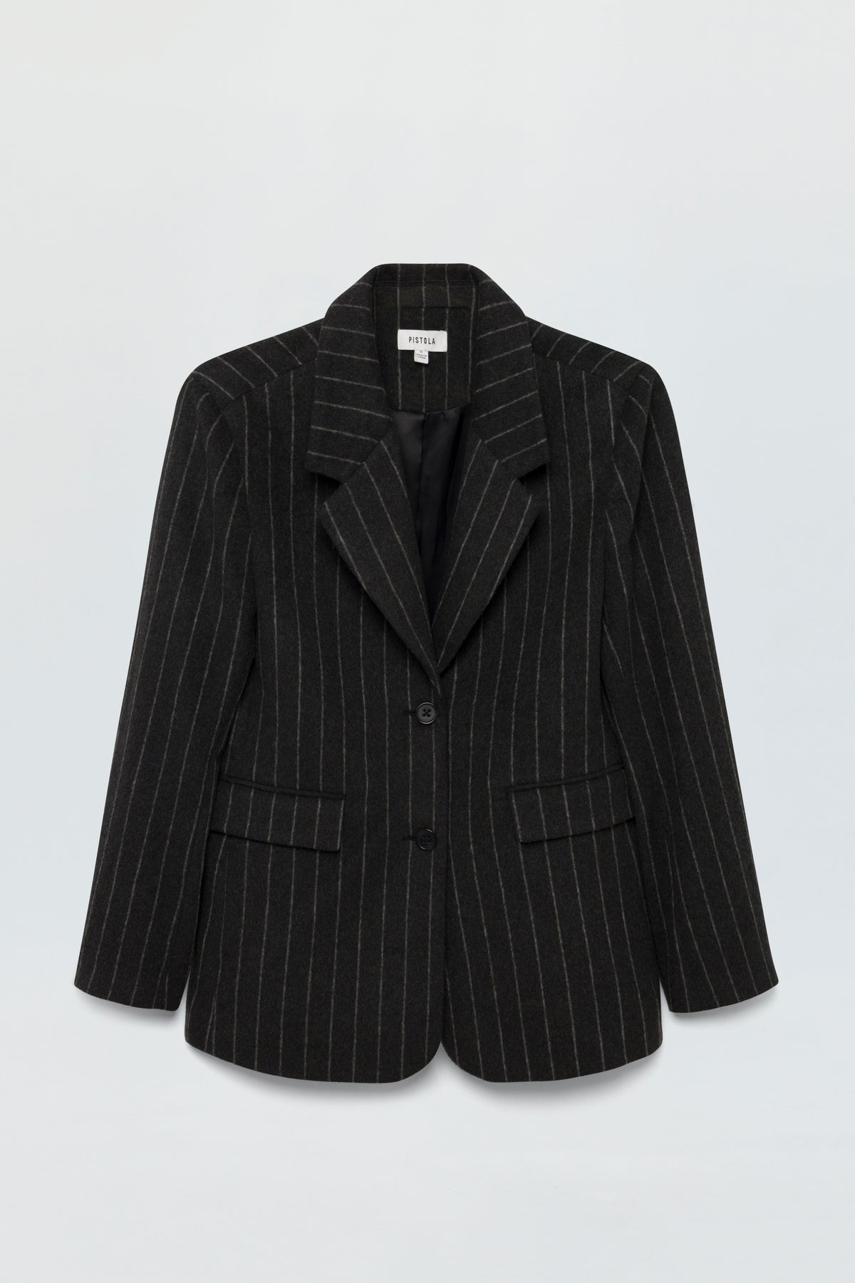 Jane Oversized Blazer - Charcoal Stripe