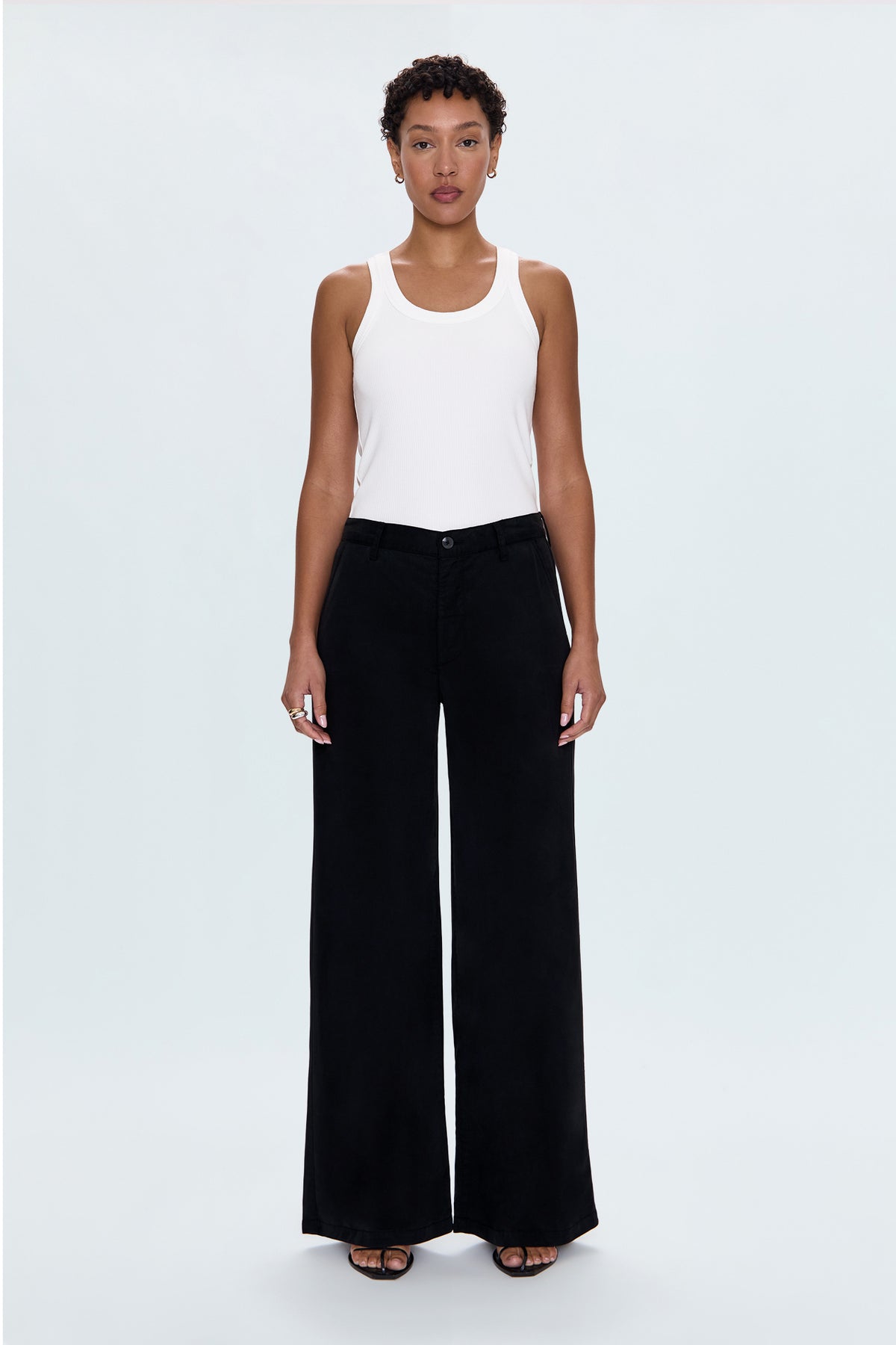 Jadyn Low Slung Palazzo  Pants - Fade to Black