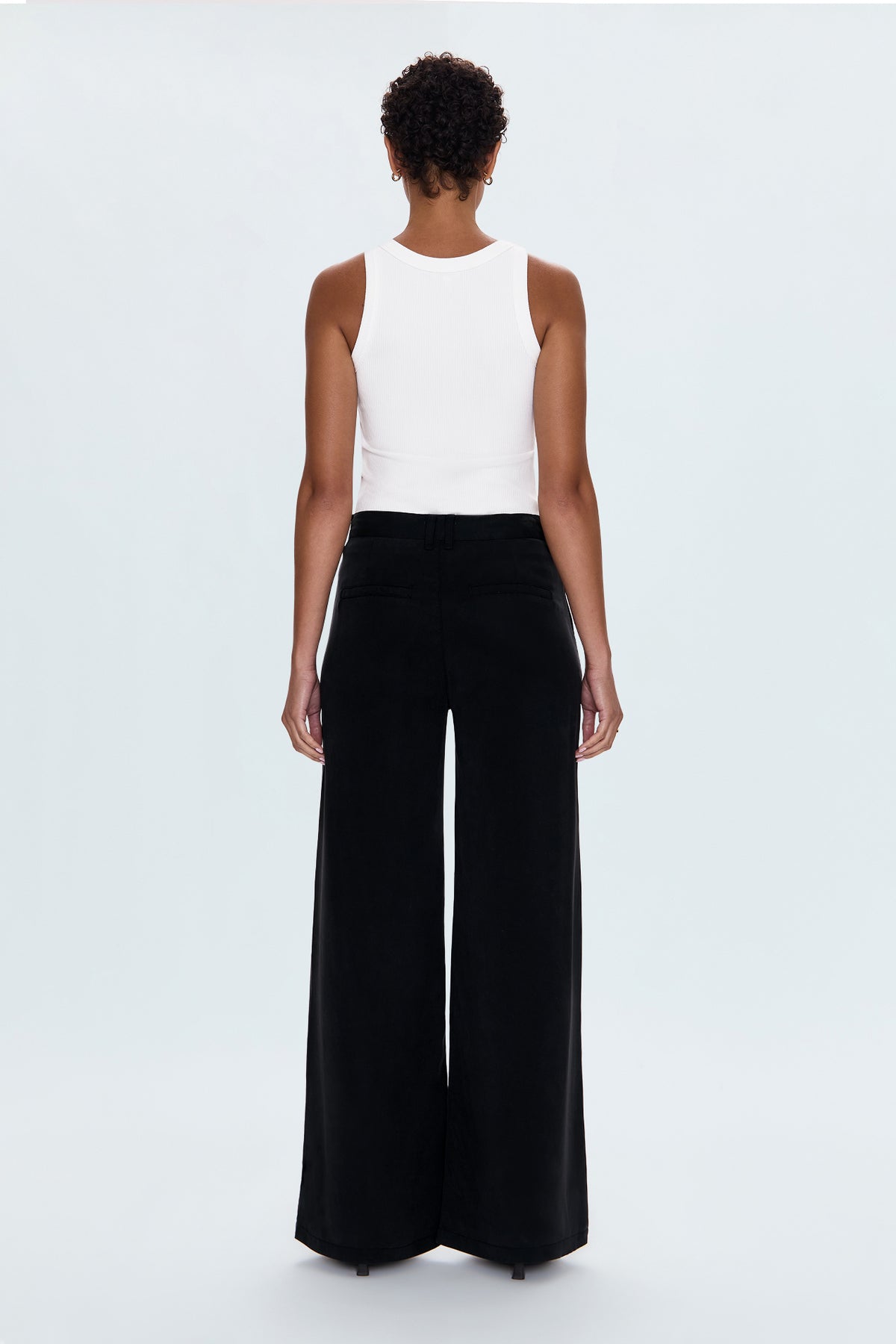 Jadyn Low Slung Palazzo  Pants - Fade to Black