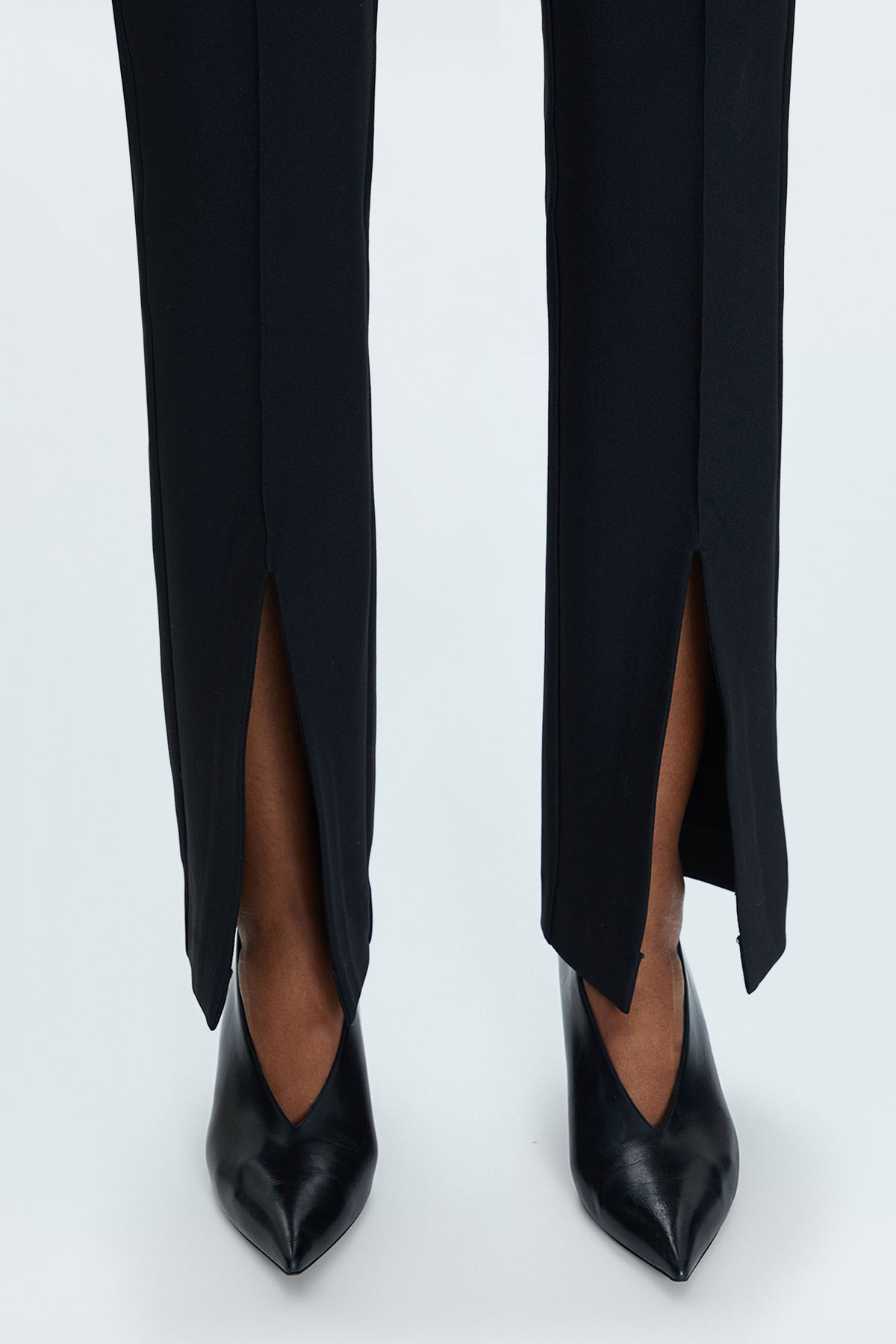 Diana Front Slit Trouser - Black