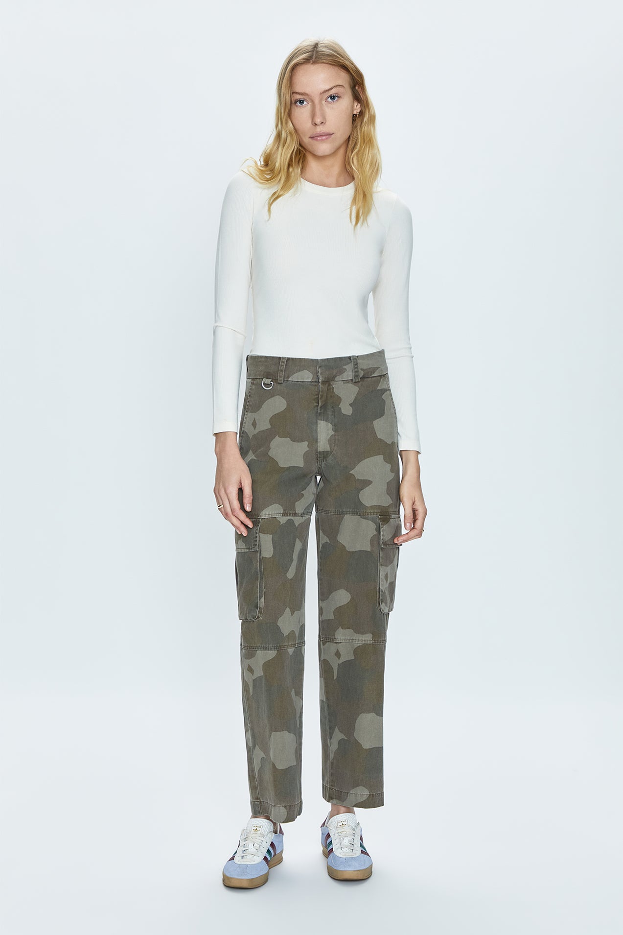 Addie High Rise Trouser - Camo