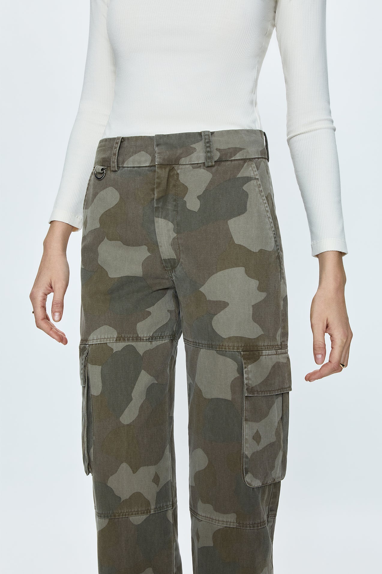 Addie High Rise Trouser - Camo