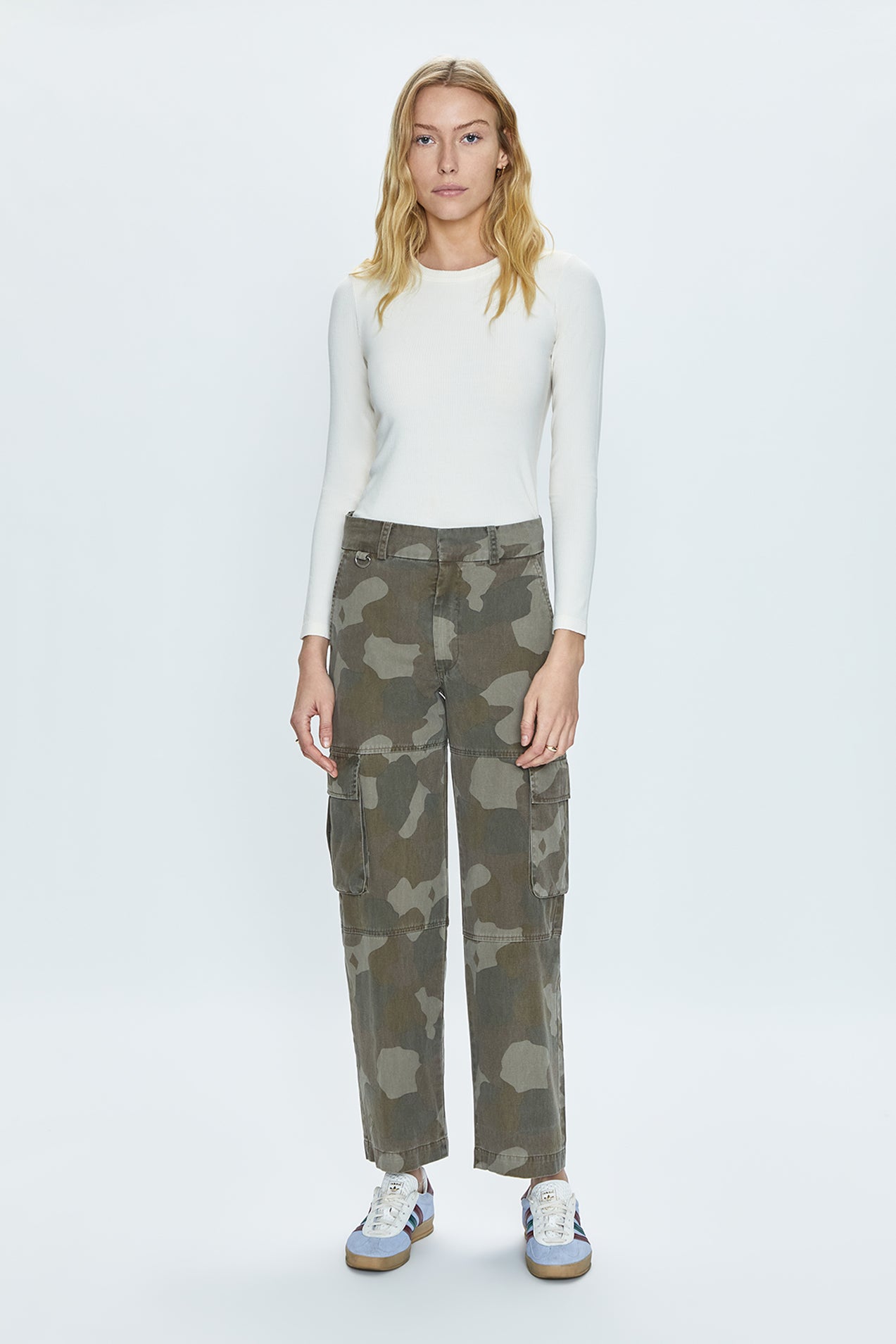 Addie High Rise Trouser - Camo