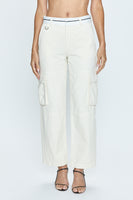 Addie High Rise Trouser - Eggshell