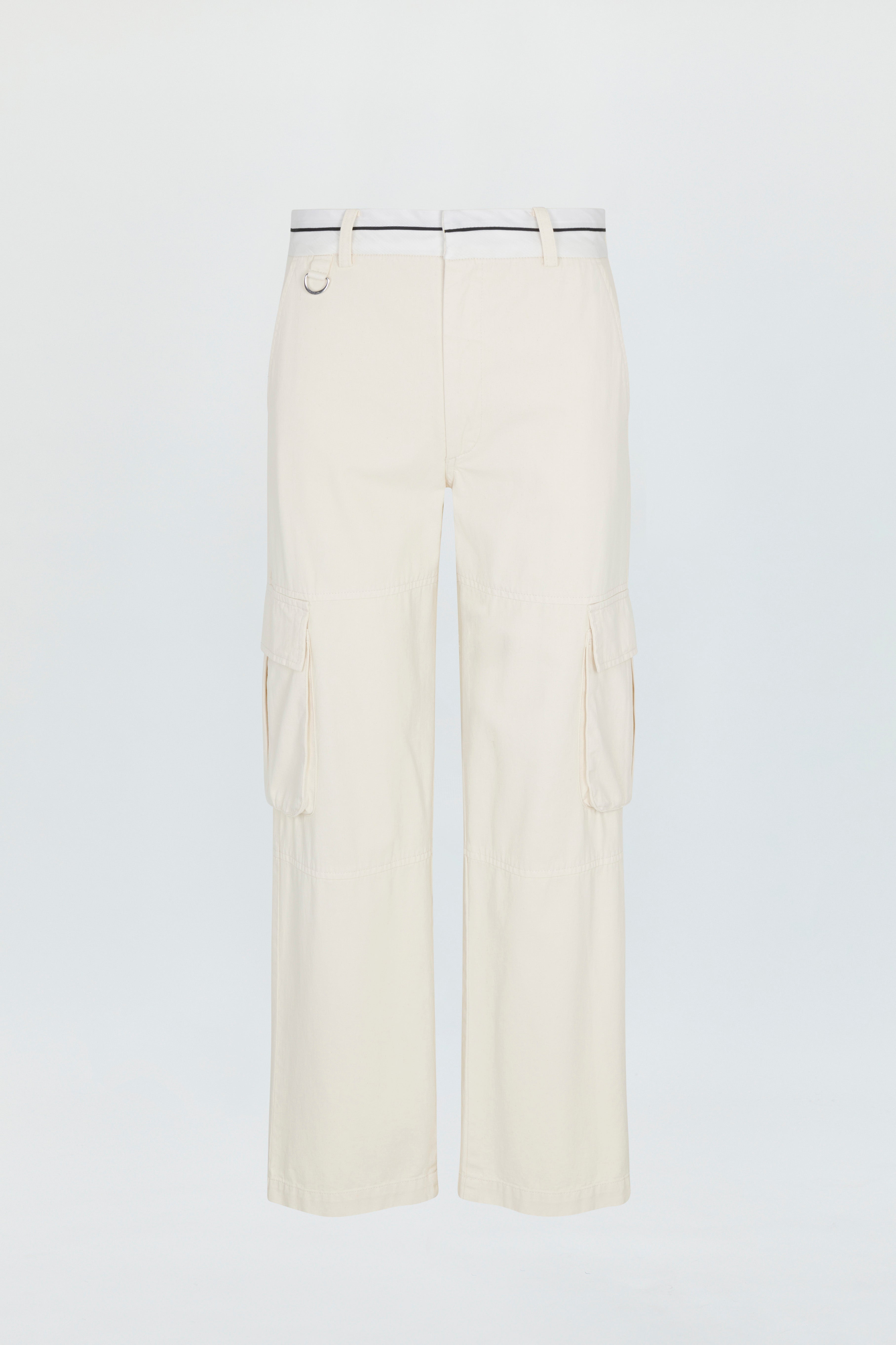 Addie High Rise Trouser - Eggshell