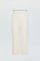 Addie High Rise Trouser - Eggshell