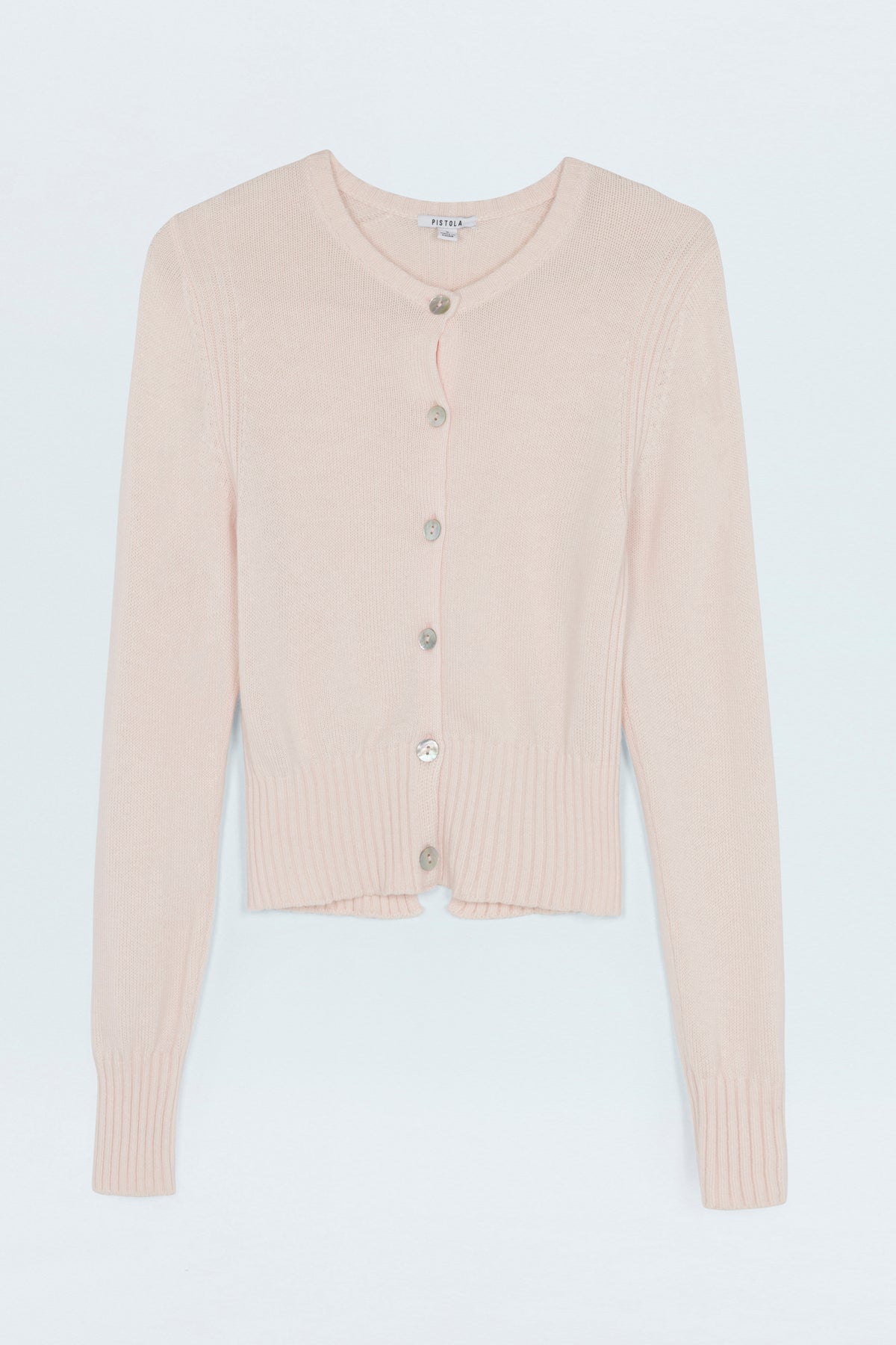 Taye Shrunken Cardigan - Barely Pink