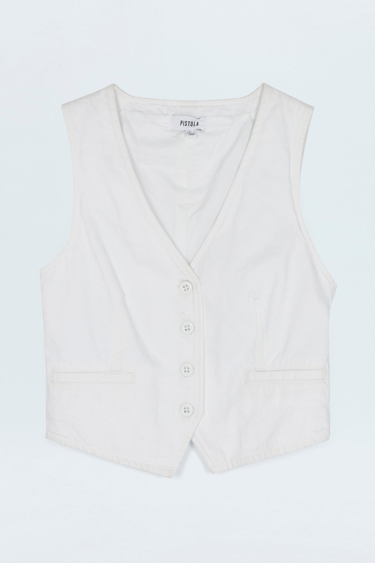 Vero Denim Vest - White