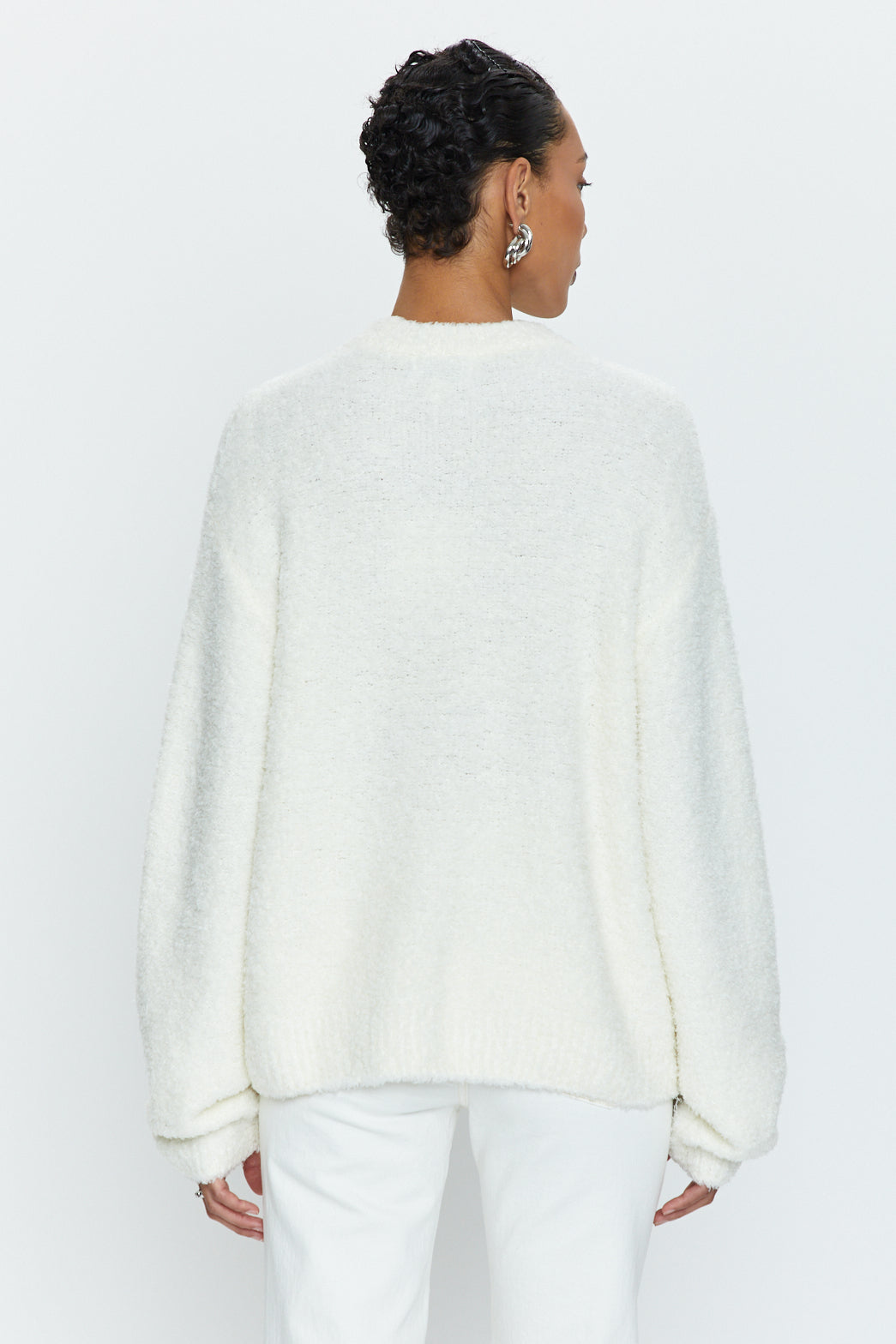 Alpine Cozy Crew Neck Sweater - Ivory