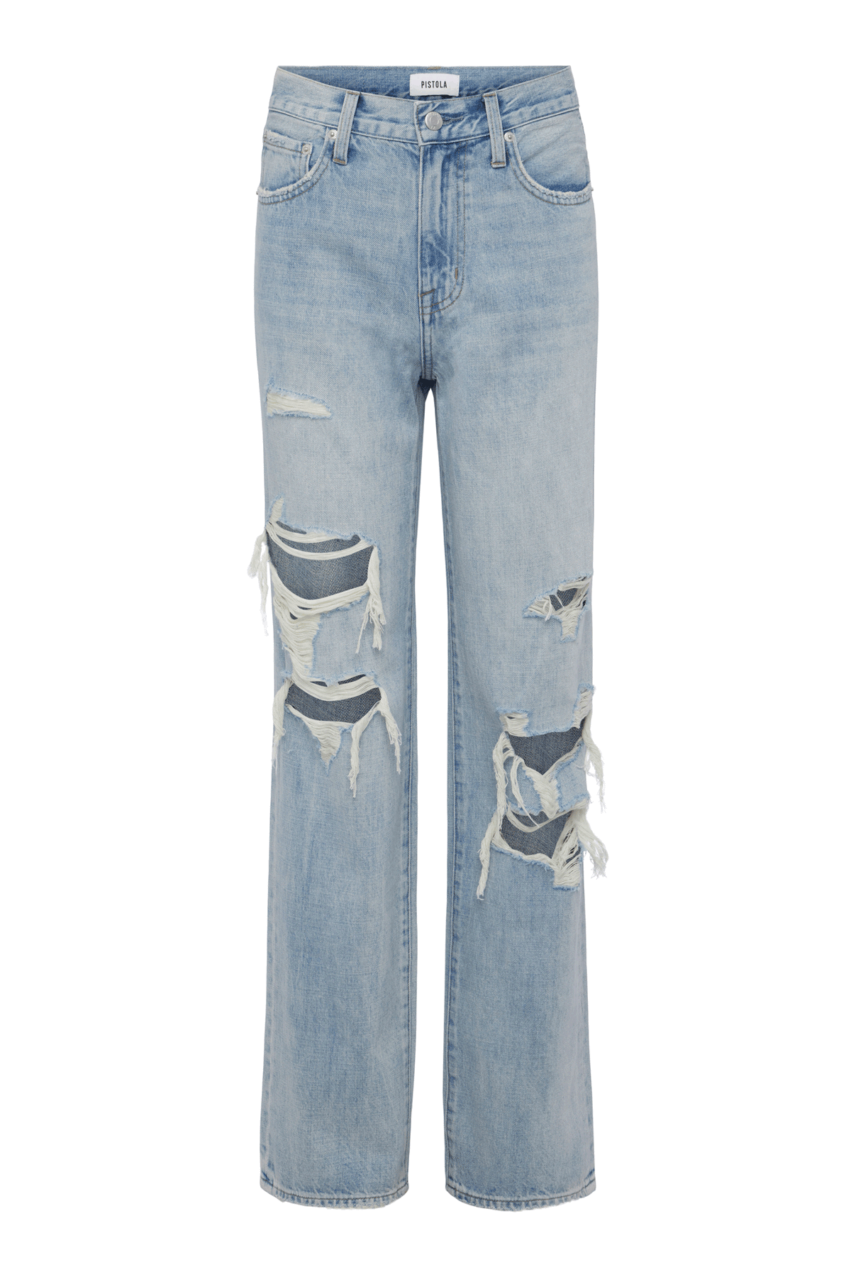 Bobbie Mid Rise Loose Straight Leg - Encinitas Distressed